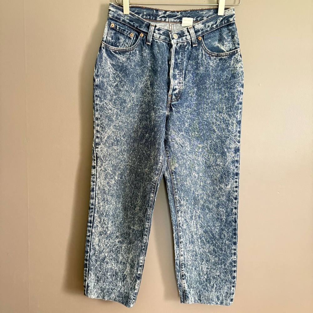 Levi's Y2K Relaxed Blue Acid Wash Jeans Size 11